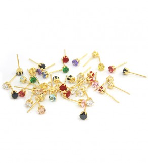 Earrings 14K Gold plated 4mm