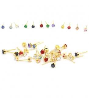 Earrings 14K Gold plated 4mm