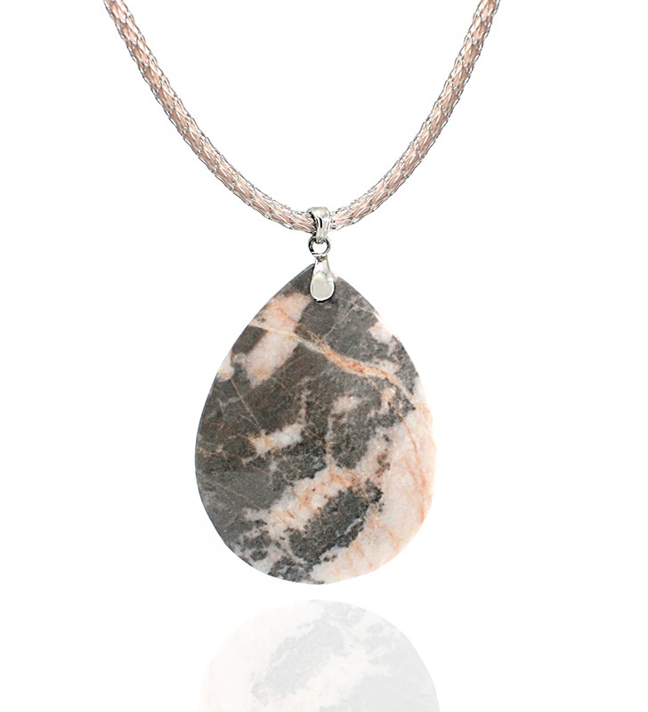 Mexican Jasper 52x40mm Pendant with necklace