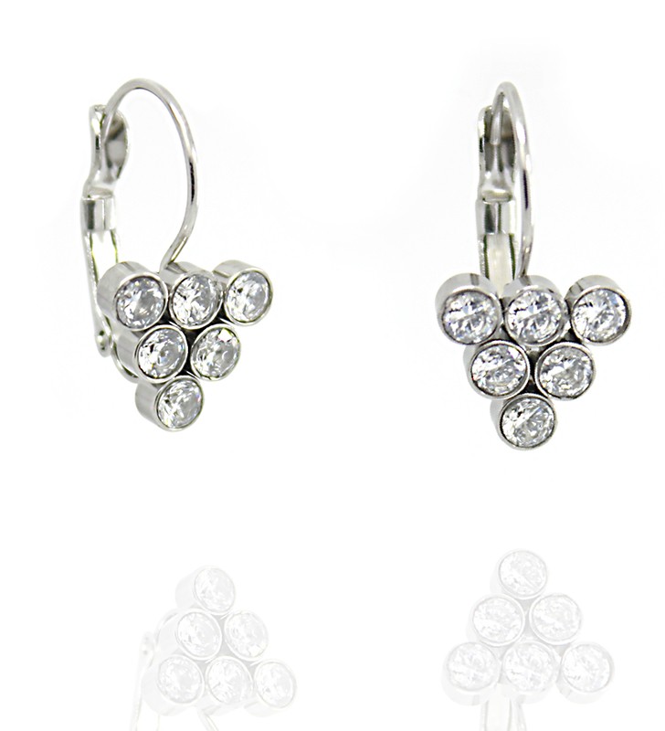 Clear 3mm Zirconia earrings