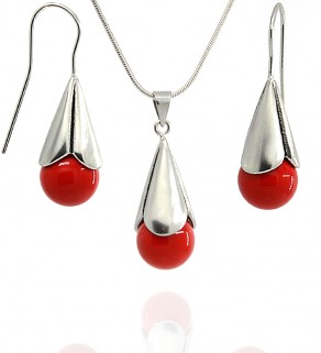 Stainless Steel Jewelry set Pearls