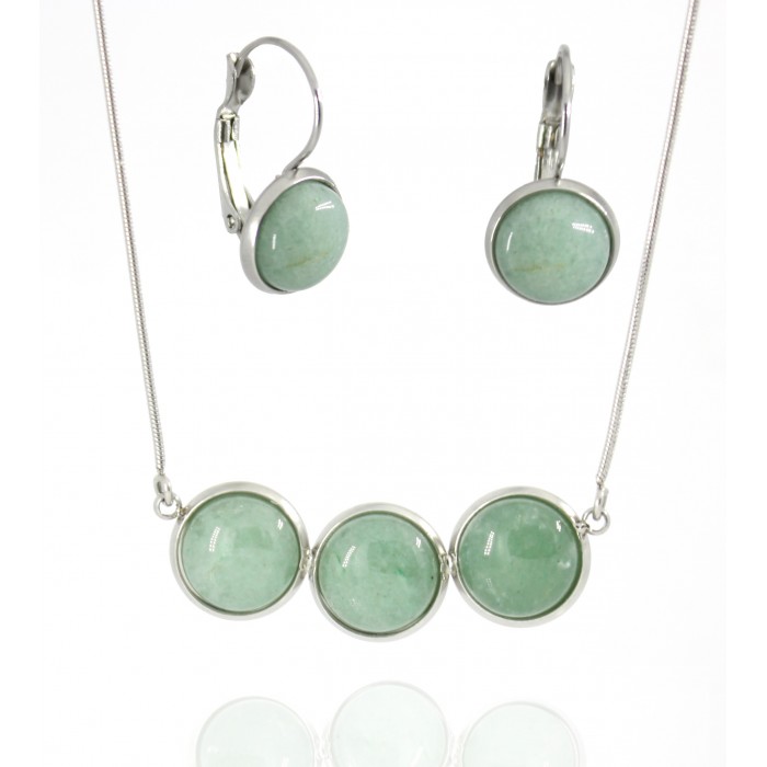 Green aventurine set šperků