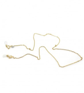 Stainless Steel chain for mask or glasses gold plated - 60cm