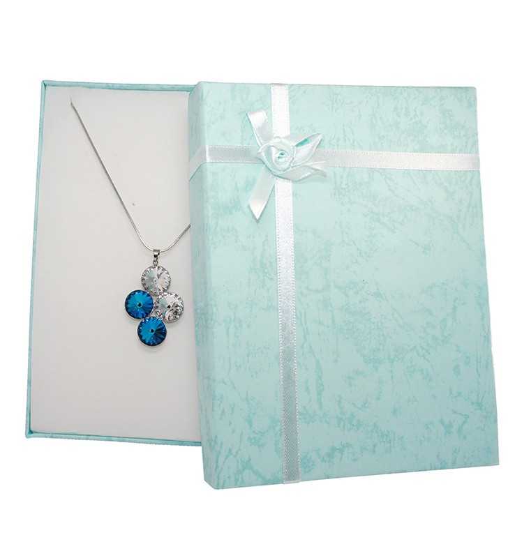 Blue paper gift box 160x120x30mm