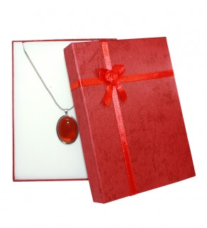 Red paper gift box 160x120x30mm