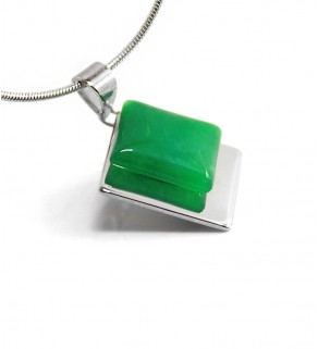 Zelená Jade souprava šperků z chirurgické oceli
