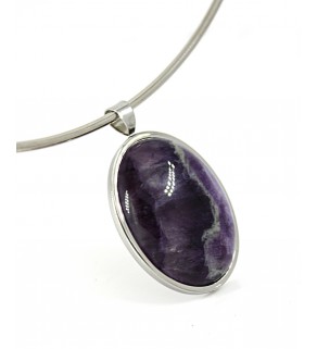 Souprava šperků s obručí Purple fluorite