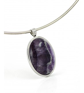 Souprava šperků s obručí Purple fluorite