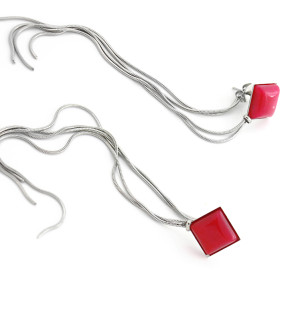 Stainless Steel Chain earrings Square