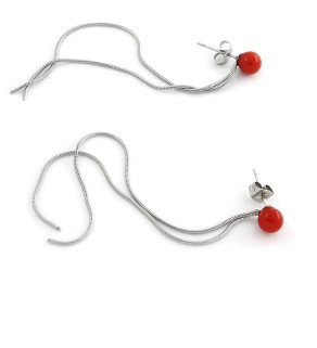 Stainless Steel Chain earrings Pearls