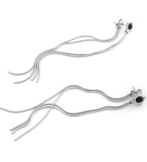 Stainless Steel Chain earrings with Square
