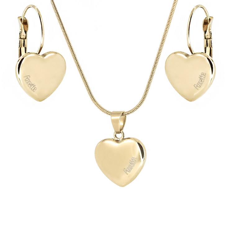 Stainless Steel Jewelry set Gold heart