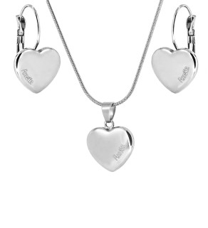 Stainless Steel Jewelry set Gold heart