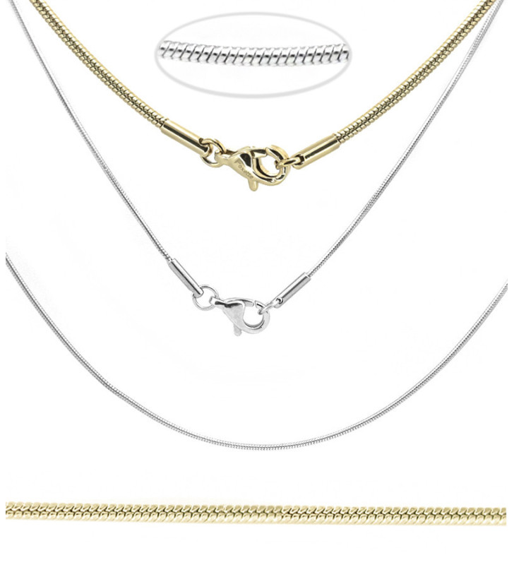 Snake Stainless Steel 316L Chain 1mm Snake Stainless Steel 316L Chain 1mm