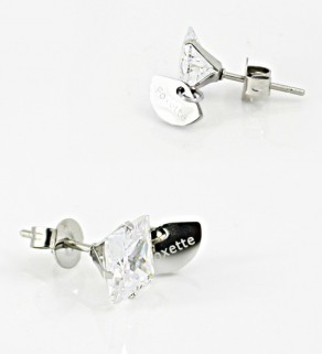 Foxette earrings with square zircons