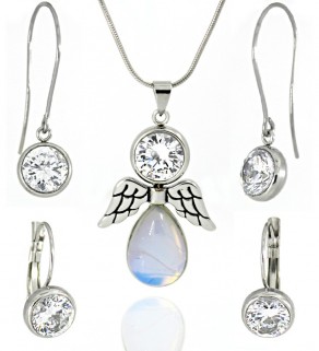 Jewelry set Clear Angel