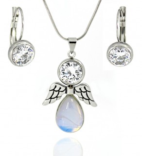 Jewelry set Clear Angel