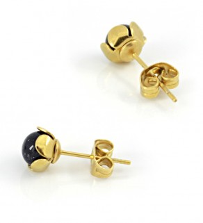 Earrings Gold Stone