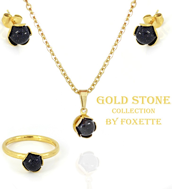 Gold Stone jewelry set