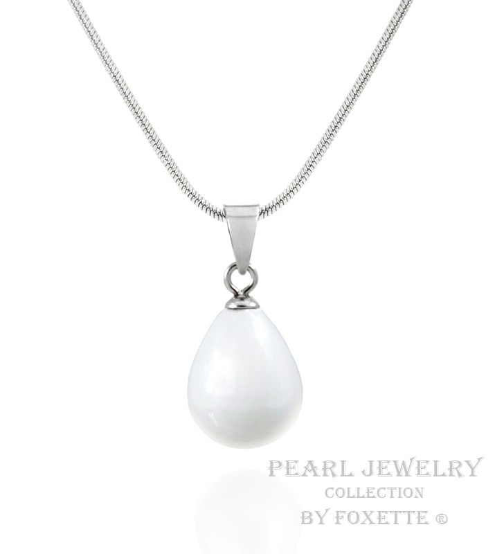 White Pearl Pendant with chain