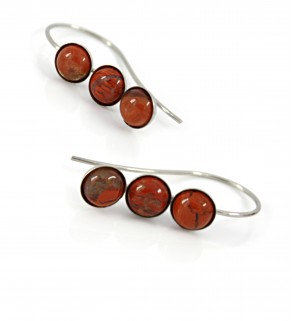 Earrings Jasper Brecciated